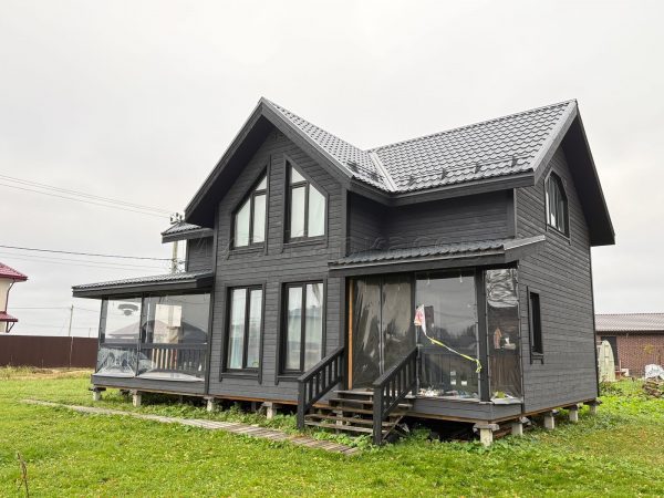 Каркасный дом 7,5х12 деревня Ладога